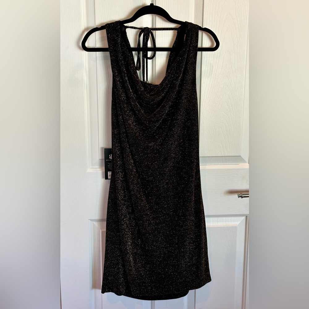 NWT Rock & Republic XL Liquid Gold Baroque Deluxe Dress. Evening out Dress!